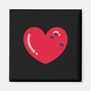 Liebe Bowling Byll Hearts Bowling Liebhaber Valent Magnet
