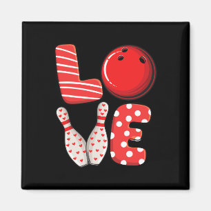 Liebe Bowling Byll und Buttone Gruppe Matching Val Magnet