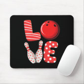 Liebe Bowling Byll und Pins Gruppe passend Valenti Mousepad (Mit Mouse)