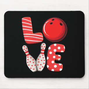 Liebe Bowling Byll und Pins Gruppe passend Valenti Mousepad