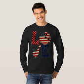 Liebe Bowling Player American Flag T-Shirt (Vorne ganz)