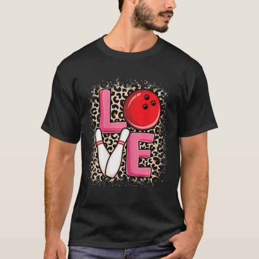 Liebe Bowling Süße Bowling Frauen Mädchen Bowlerin T-Shirt (Vorderseite)