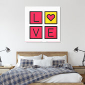 Liebe Box Stretched Canvas Print - Romantische Ele Leinwanddruck (Insitu (Schlafzimmer))