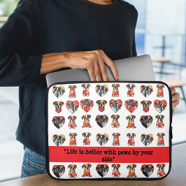 Liebe Boxer Dog Romantische Wasserfarben-Elektroni Laptopschutzhülle