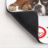 Liebe Boxer Welpe Hund Mousepad (Ecke)