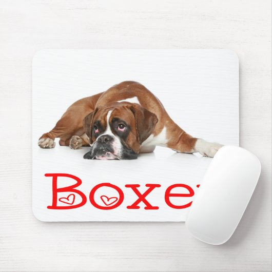 Liebe Boxer Welpe Hund Mousepad (Mit Mouse)