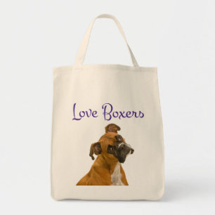 Liebe Boxer Welpen Hund Canvas Tote Bag Tragetasche