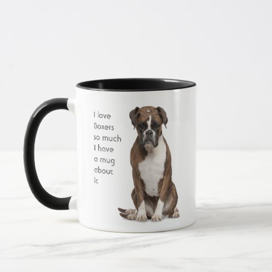 Liebe Boxers Hunde so viel Spaß Quote Tasse (Links)