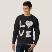 Liebe Boxhandschuhe Boxkämpfer Stanzer Sweatshirt (Vorne ganz)