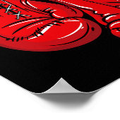 Liebe Boxhandschuhe Illustration Geschenke Boxer G Poster (Ecke)