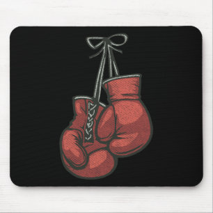 Liebe Boxhandschuhe Retro Vintage Roter Boxer Gesc Mousepad