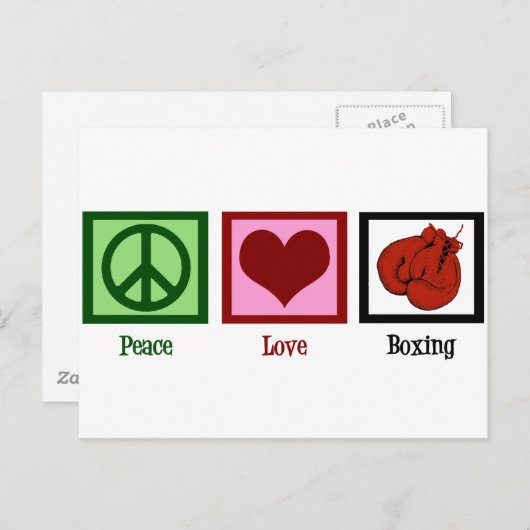 Liebe Boxing Postkarte (Vorne/Hinten)
