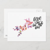 Liebe Branch Bird Postkarte (Vorne/Hinten)