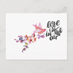 Liebe Branch Bird Postkarte