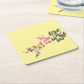 Liebe Branch Bird Rechteckiger Pappuntersetzer (angewinkelt)