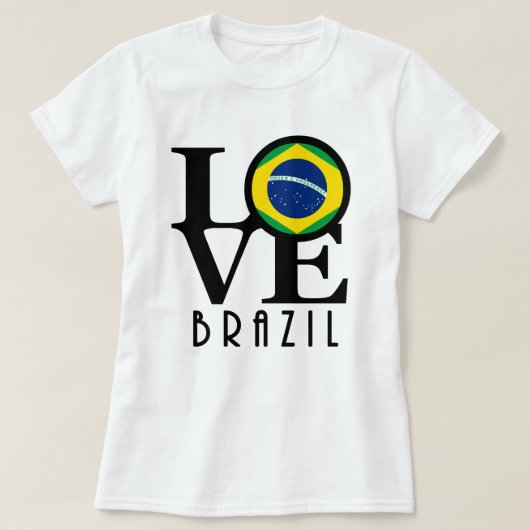 LIEBE Brasilien (Frontabdruck) T-Shirt (Design vorne)