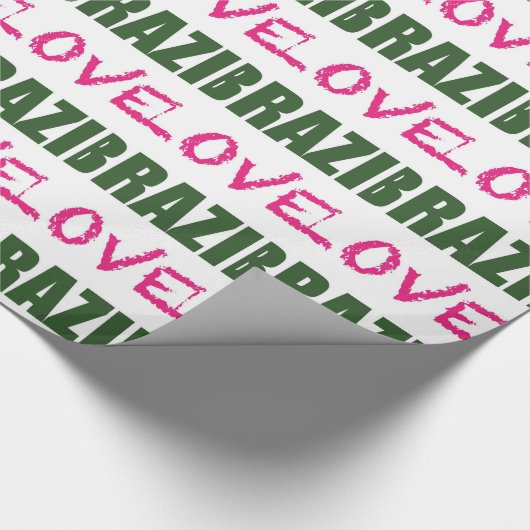 Liebe Brasilien Geschenkpapier (Ecke)