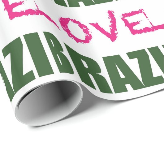 Liebe Brasilien Geschenkpapier (Rolleneckpunkt)