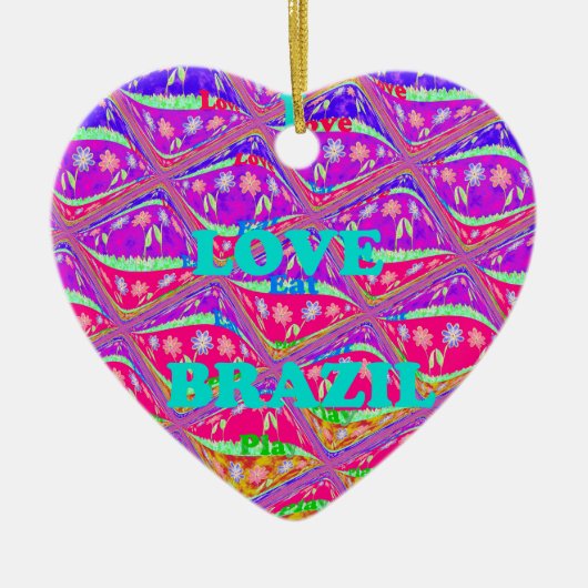 Liebe Brasilien.png Keramik Ornament (Vorne)