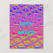 Liebe Brasilien. Schöne Samba traditionelle Farben Postkarte (Vorderseite)