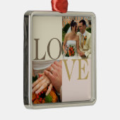 LIEBE Brauch-Foto Hochzeitstag Achtung Silbernes Ornament (Rechts)
