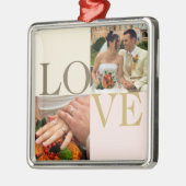 LIEBE Brauch-Foto Hochzeitstag Achtung Silbernes Ornament (Links)