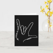 Liebe braucht kein Wort ASL Autismus Bewusstsein S Karte (Gelbe Blume)