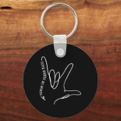 Liebe braucht kein Wort ASL Autismus Bewusstsein S Schlüsselanhänger (Vorderseite)