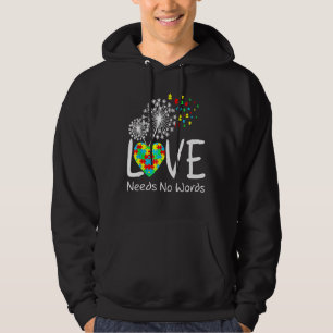 Liebe braucht kein Wort für Autismus Bewusstsein H Hoodie