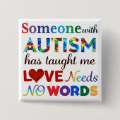 LIEBE braucht KEIN WÖRTERAUTISMUS Button (Vorderseite)