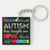 LIEBE braucht KEIN WÖRTERAUTISMUS Schlüsselanhänger (Rückseite)