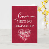 Liebe braucht keine Interpretation Karte (Gelbe Blume)