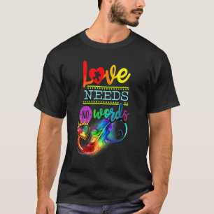 LIEBE BRAUCHT KEINE WORTE AUTISMUS ASD BEWUSSTSEIN T-Shirt
