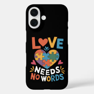 Liebe braucht keine Worte Autismus-Bewusstsein iPhone 16 Hülle