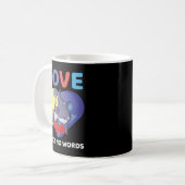 Liebe braucht keine Worte Autismus Bewusstsein Orc Kaffeetasse (Vorderseite Links)