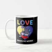 Liebe braucht keine Worte Autismus Bewusstsein Orc Kaffeetasse (Links)