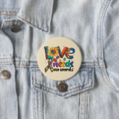Liebe braucht keine Worte - Autismus Bewusstsein S Button (Beispiel)
