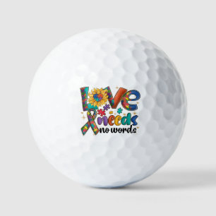 Liebe braucht keine Worte - Autismus Bewusstsein S Golfball