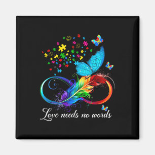 Liebe braucht keine Worte Autismus Kinder Mama Unt Magnet