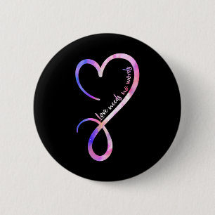 Liebe braucht keine Worte Autismus Sensibilisierun Button