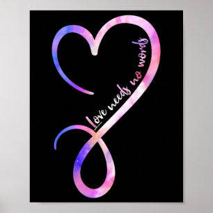 Liebe braucht keine Worte Autismus Sensibilisierun Poster