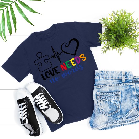 Liebe braucht keine Worte, Autismus T-Shirt