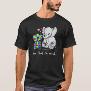 Liebe braucht keine Worte Elefant-Puzzle Unterstüt T-Shirt