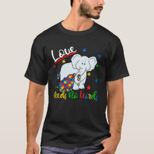 Liebe braucht keine Worte Elefanten Unterstützung T-Shirt