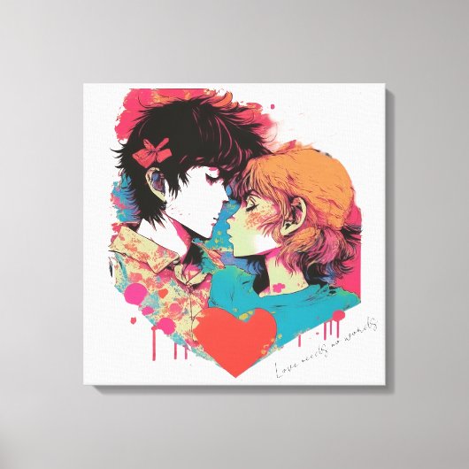 Liebe braucht keine Worte Leinwanddruck (Vorderseite)