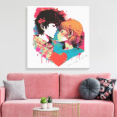 Liebe braucht keine Worte Leinwanddruck (Insitu (Wohnzimmer))