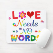 Liebe braucht keine Worte Mousepad (Mit Mouse)
