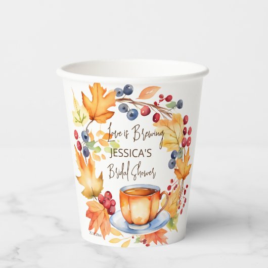 Liebe Brauen Brautparty Geschirr Pappbecher (Vorderseite)