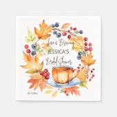 Liebe Brauen Brautparty Geschirr Serviette (Vorderseite)