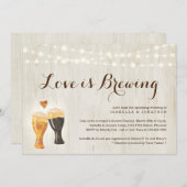 Liebe Brauen Paare Braudusche Einladung (Vorne/Hinten)